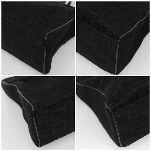 FENDI Zucca Canvas Tote Bag Gold Black Auth - Picture 15 of 15